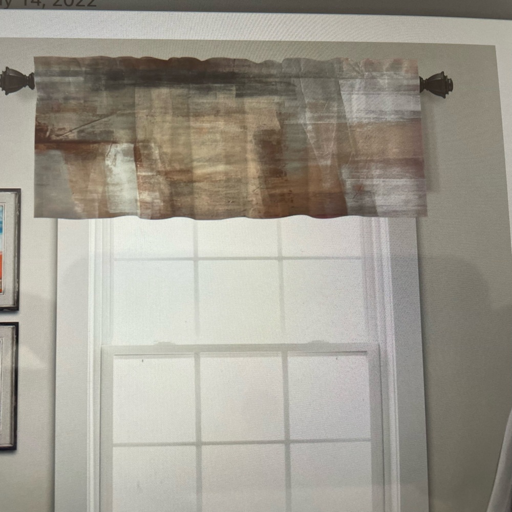 2 Abstract Brown and Tan valances